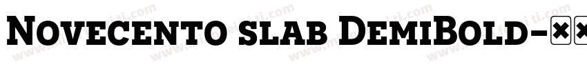 Novecento slab DemiBold字体转换
